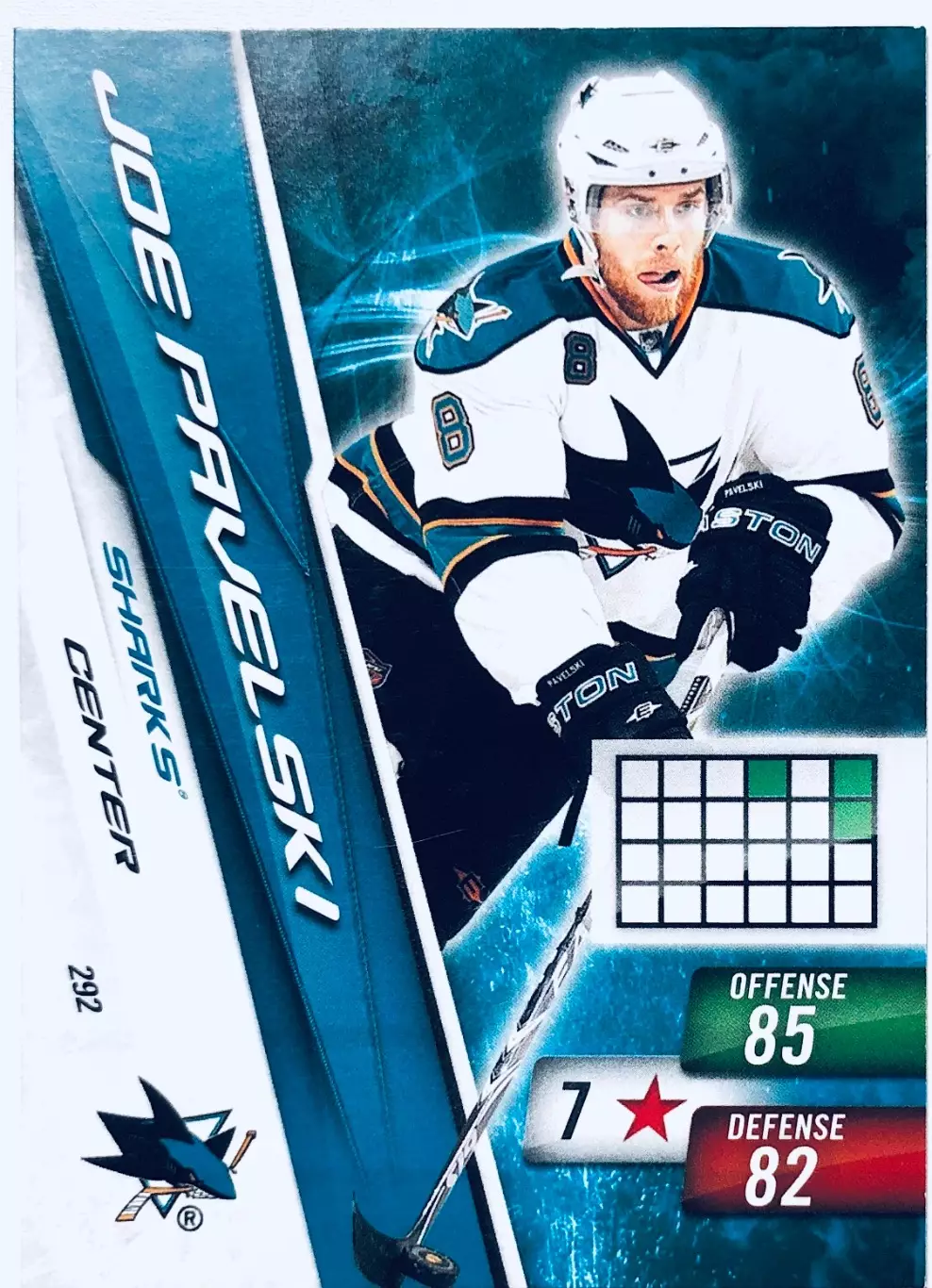 Карточка Joe Pavelski San Jose Sharks