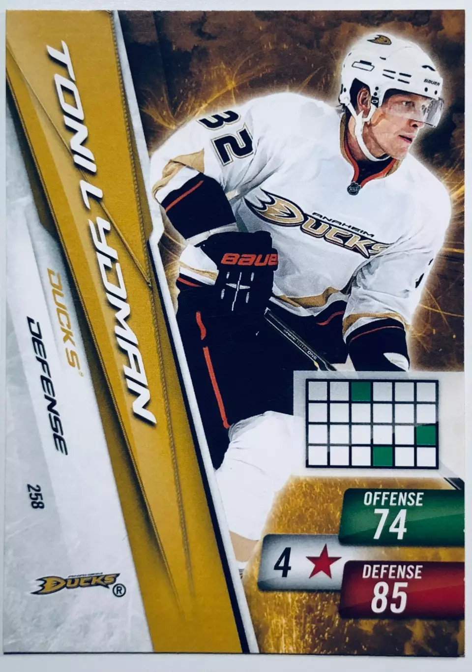 Карточка Toni Lydman Anaheim Mighty Ducks