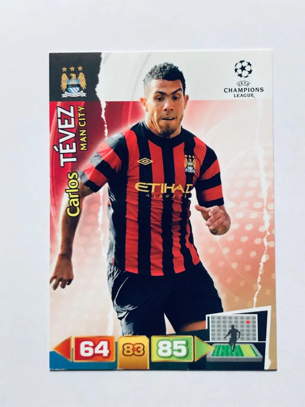 Карточка Carlos Tevez Manchester City FC