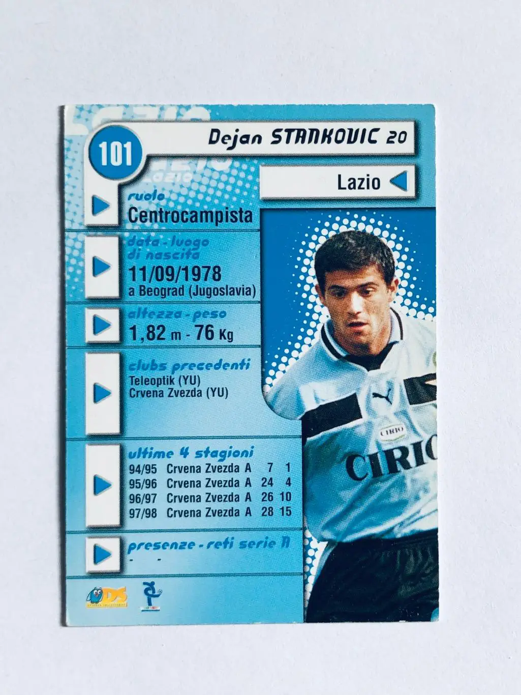Карточка Dejan Stankovic Lazio 1