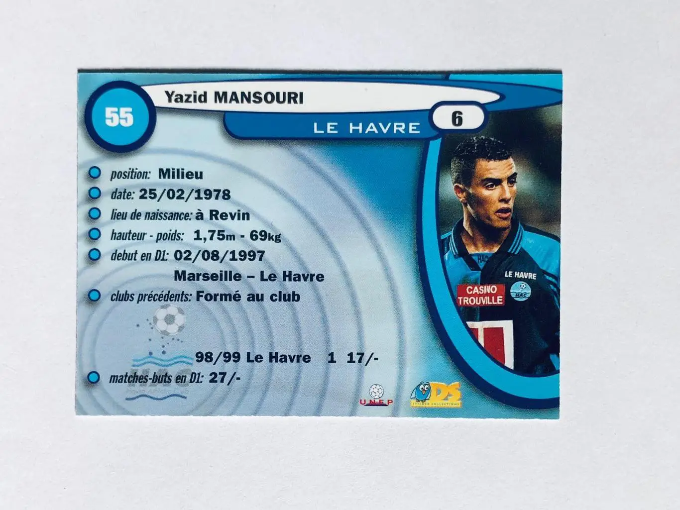 Карточка Yazid Mansouri Le Havre 1