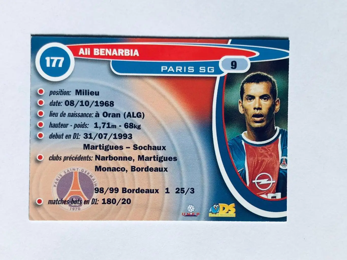 Карточка Ali Benarbia Paris SG 1