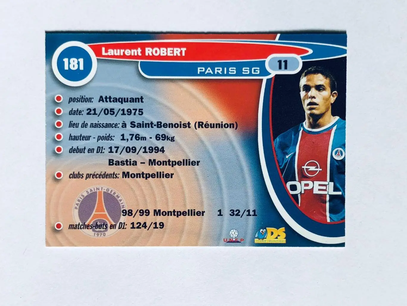 Карточка Laurent Robert Paris SG 1