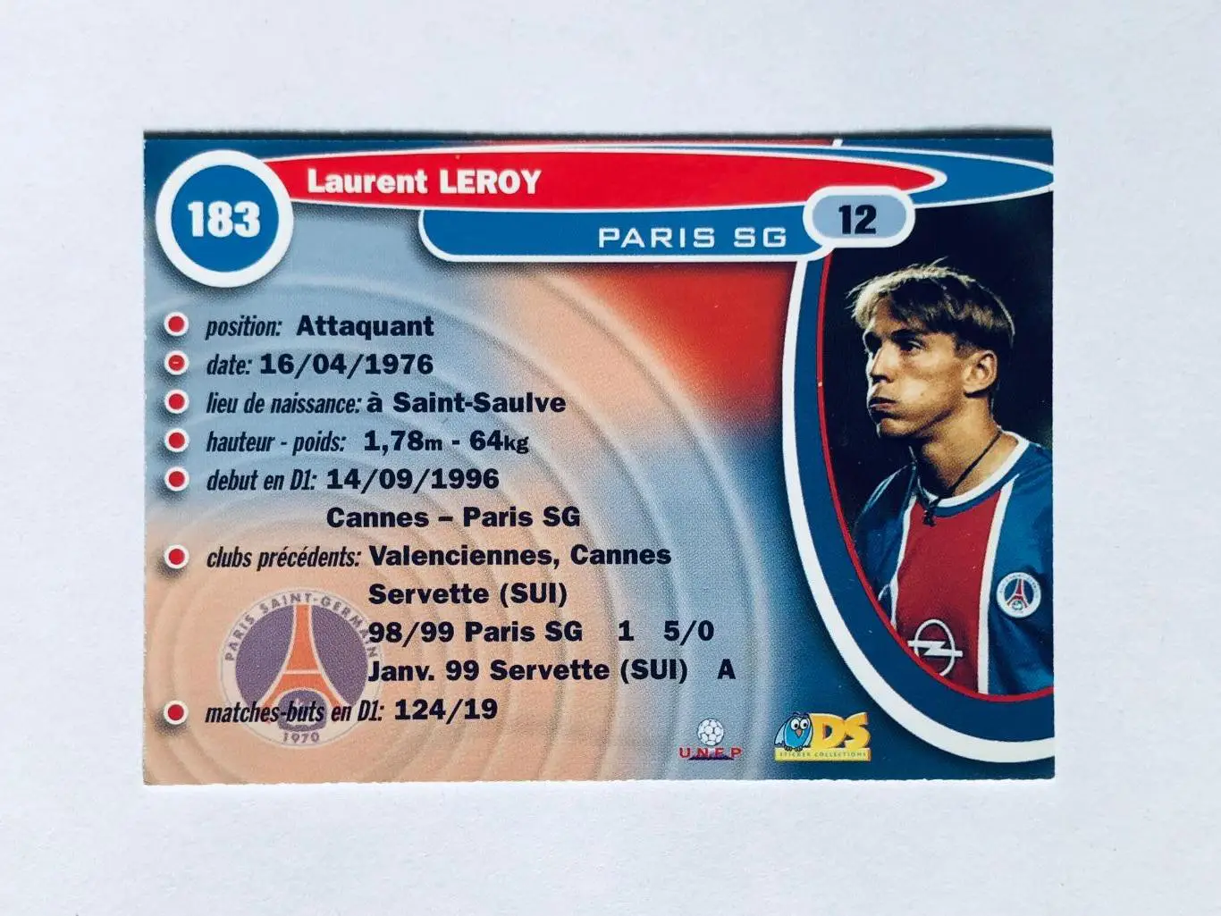 Карточка Laurent Leroy Paris SG 1