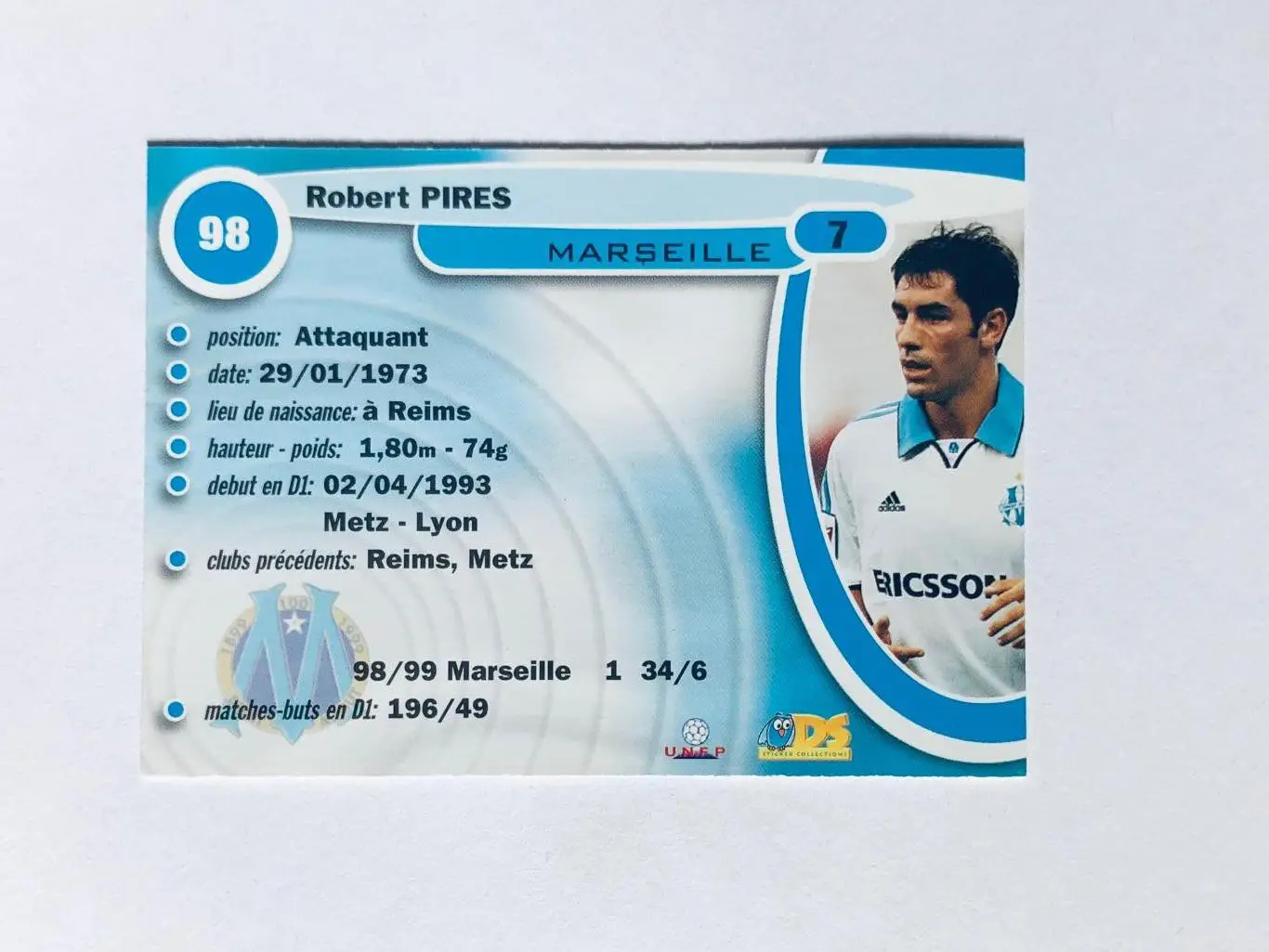 Карточка Robert Pires Marseille 1
