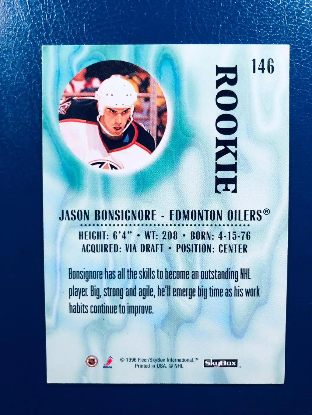 Карточка Jason Bonsignore Edmonton Oilers 1