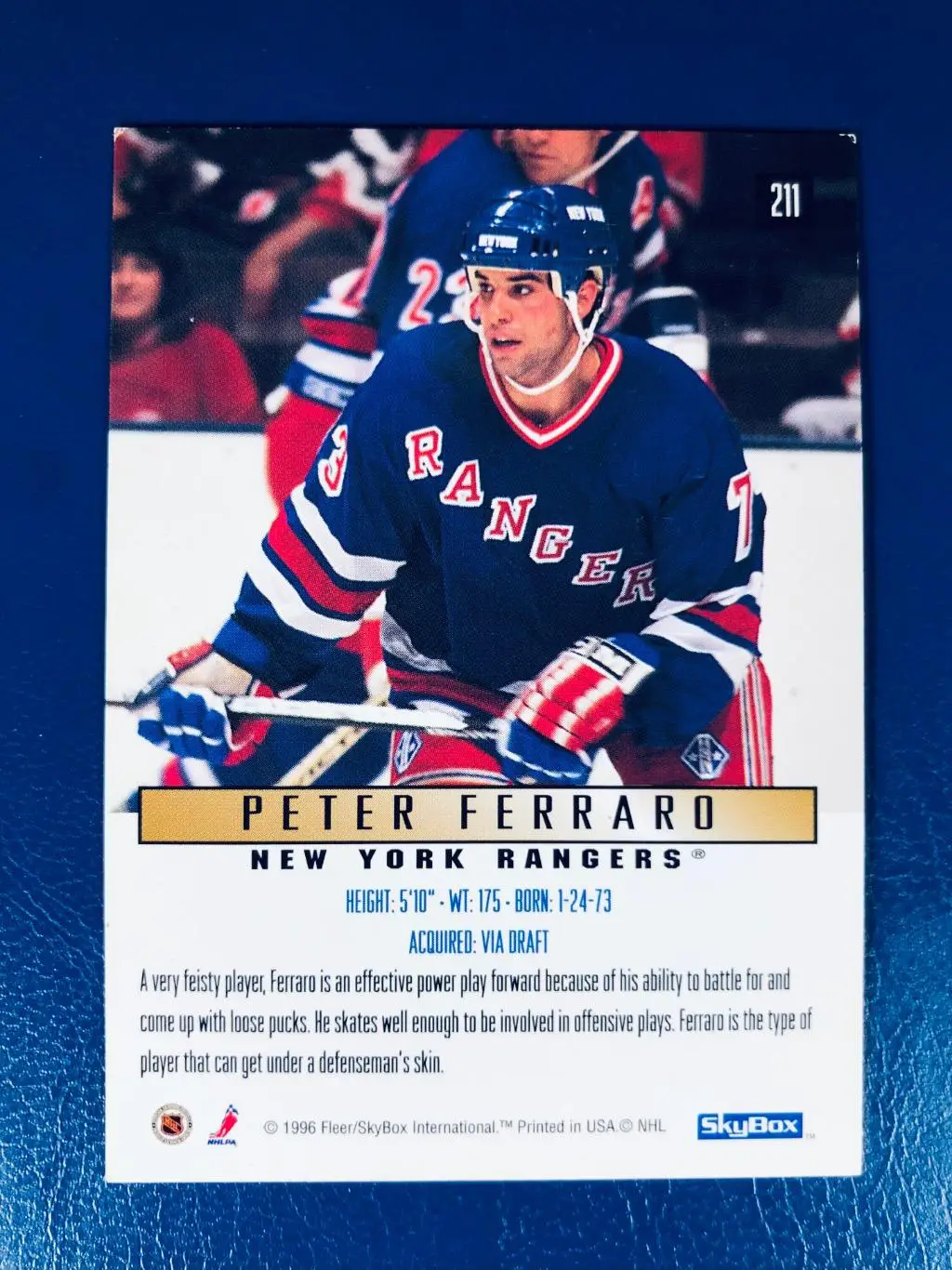 Карточка Peter Ferraro New York Rangers 1
