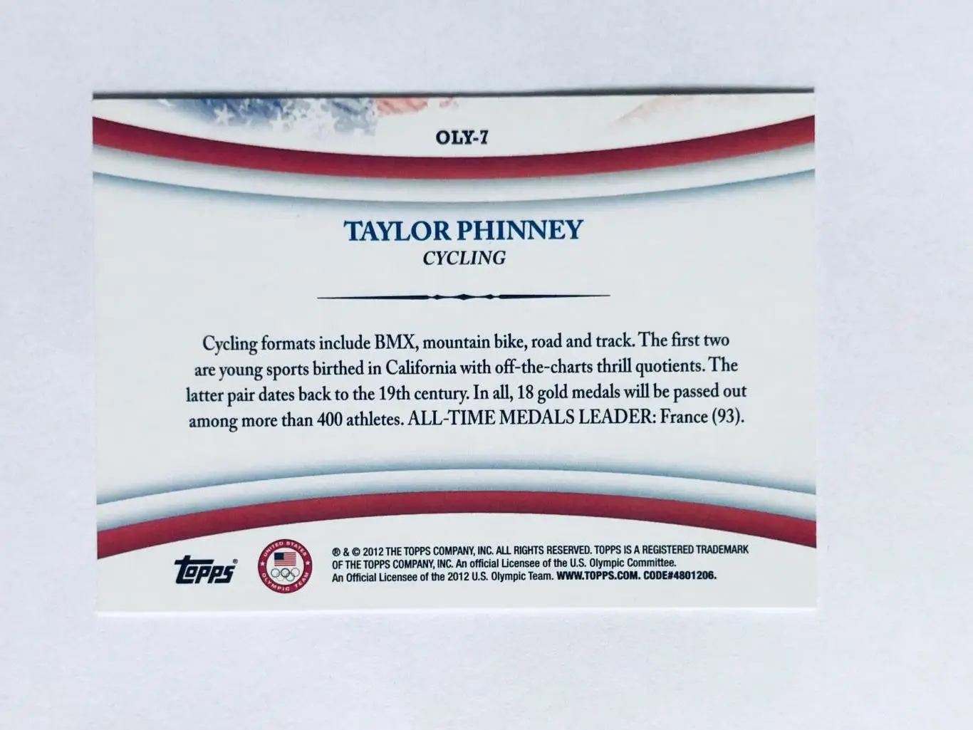 Карточка Taylor Phinney „Велоспорт” 1