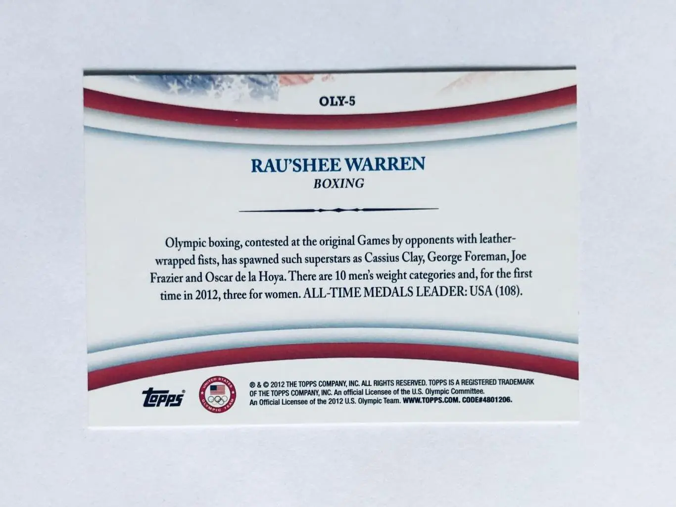 Карточка Rau’shee Warren „Бокс” 1