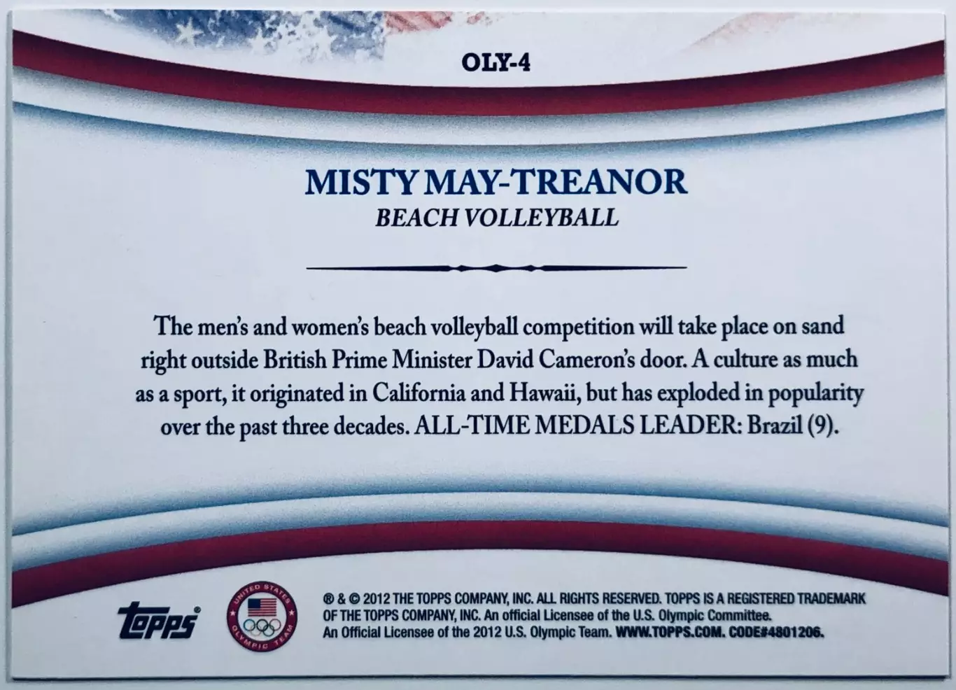Карточка Misty May-Treanor • Пляжный волейбол 1