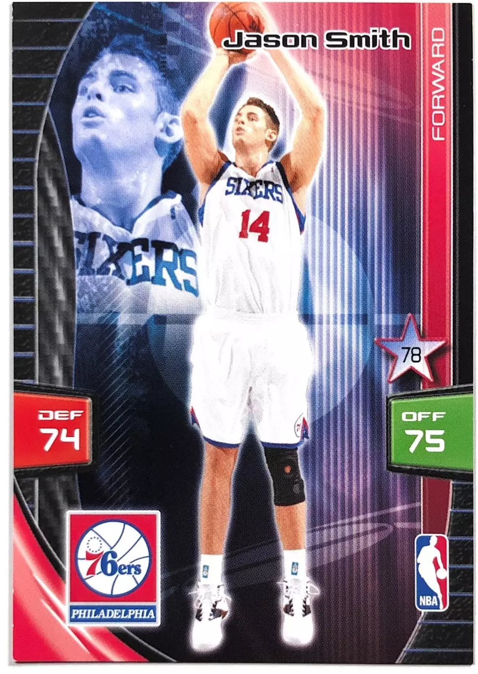 Карточка Jason Smith Philadelphia 76ers