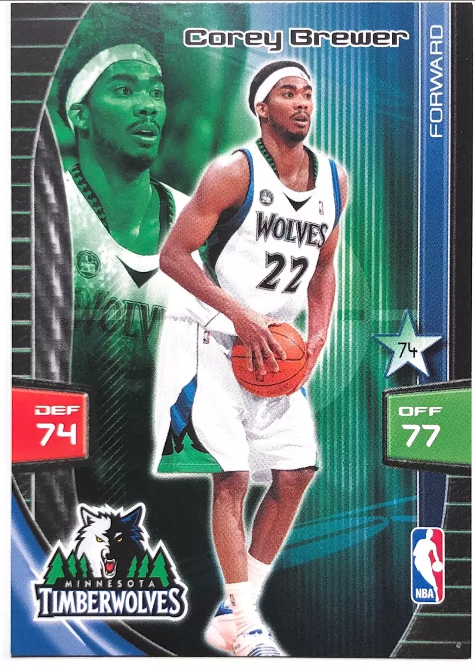 Карточка Corey Brewer Minnesota Timberwolves