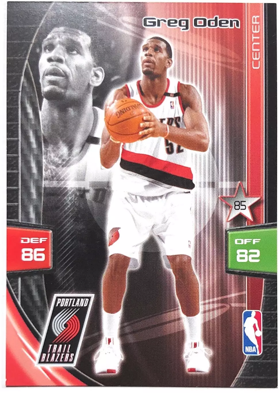 Карточка Greg Oden Portland Trail Blazers