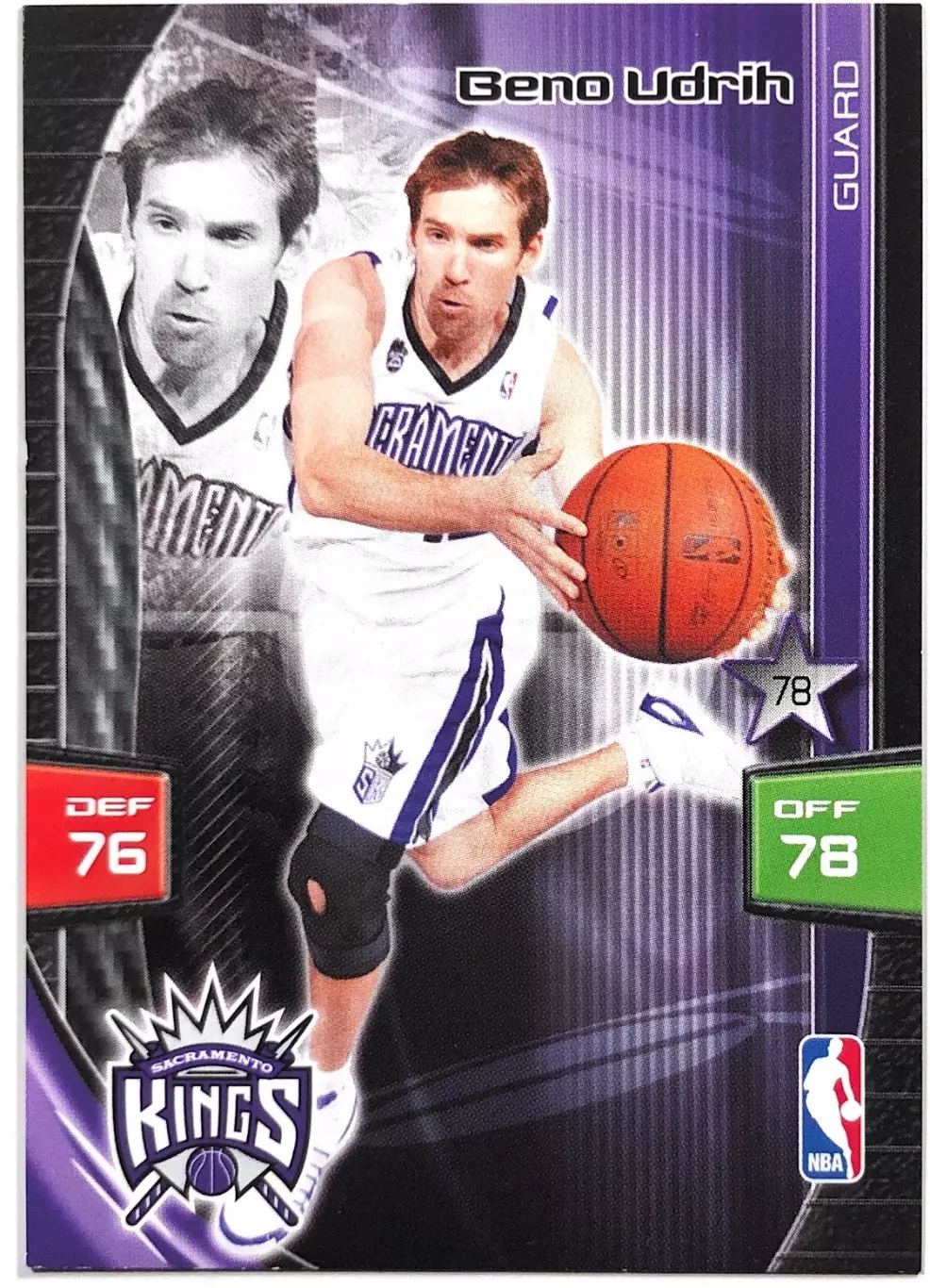 Карточка Beno Udrih Sacramento Kings