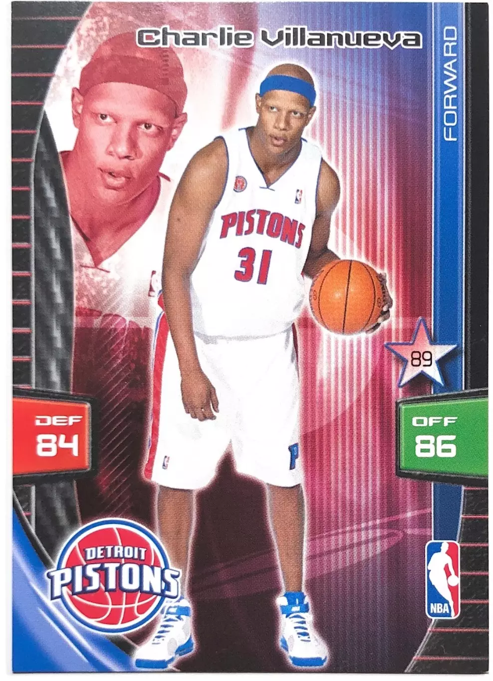 Карточка Charlie Villanueva Detroit Pistons