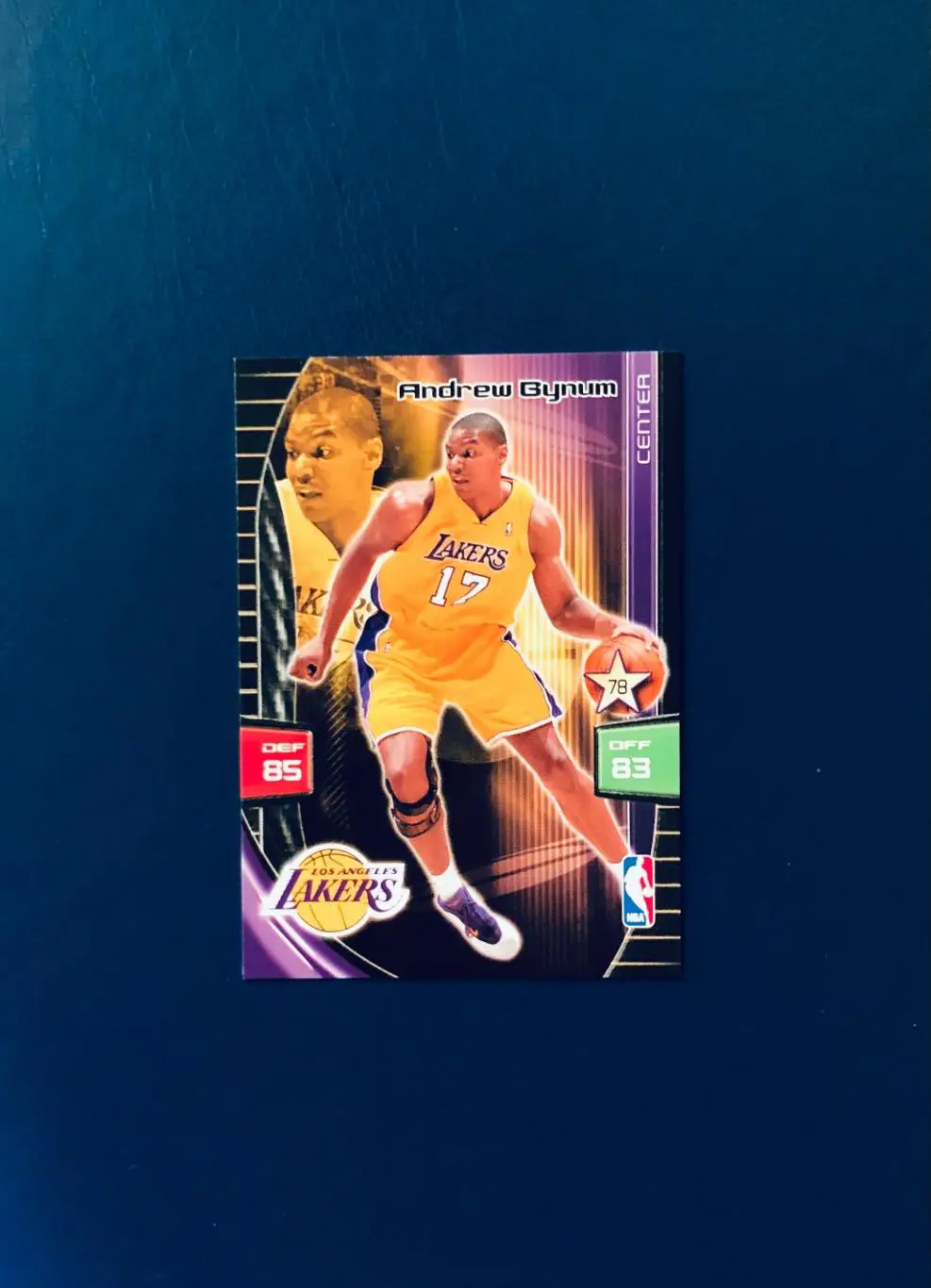 Карточка Andrew Bynum Los Angeles Lakers