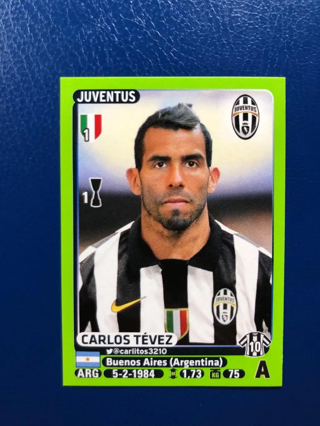 Наклейка Carlos Tevez Ювентус