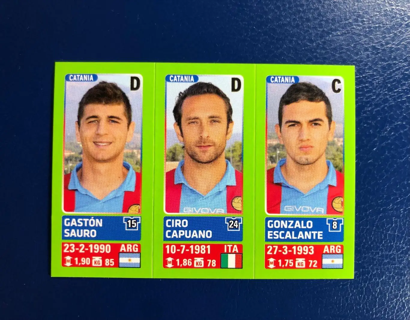 Наклейка Gaston Sauro/Ciro Capuano/Gonzalo Escalante Catania