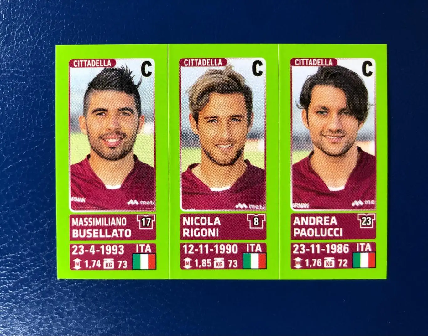 Наклейка Massimiliano Busellato/Nicola Rigoni/Andrea Paolucci Cittadella