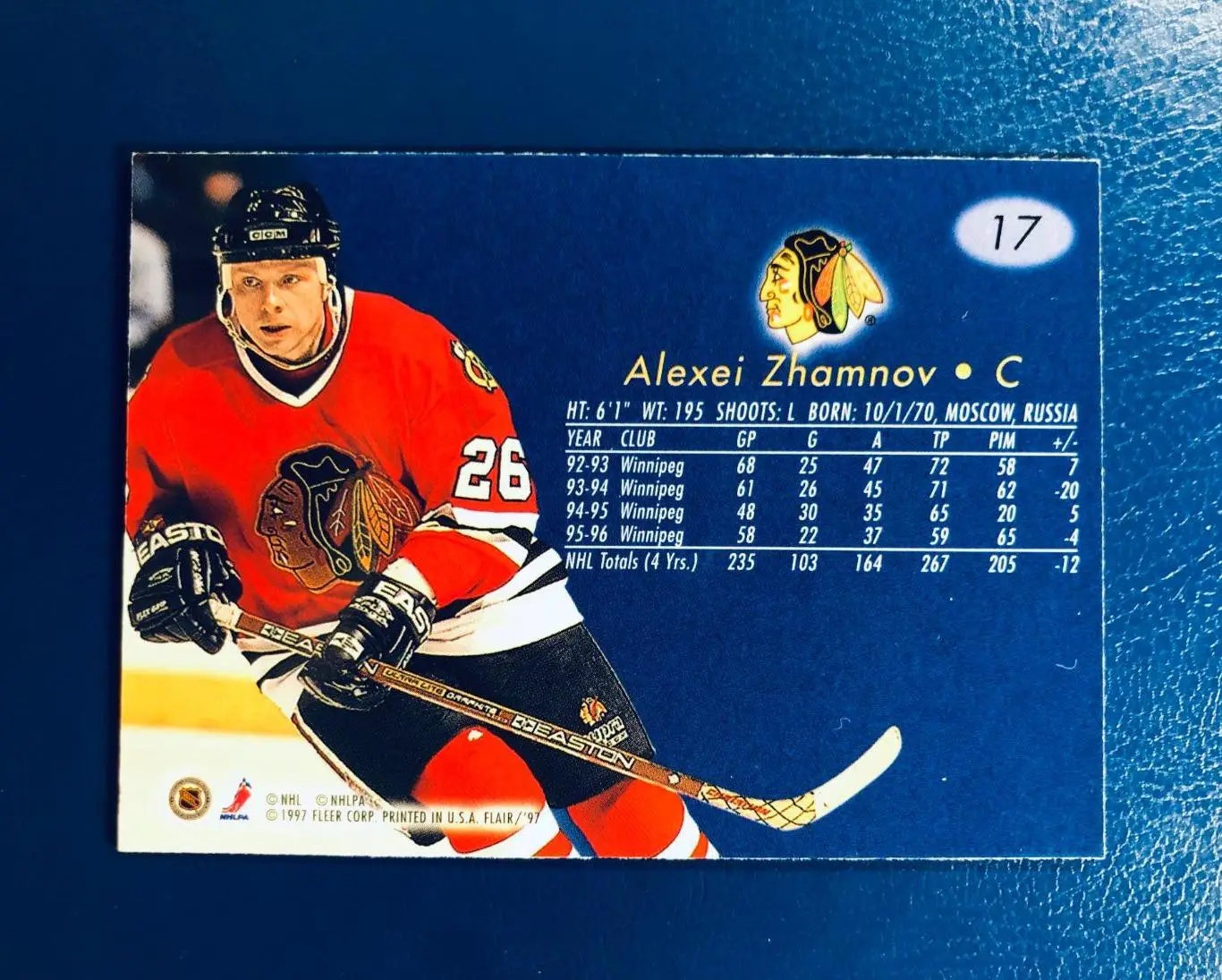 Карточка Alexei Zhamnov Chicago Blackhawks 1