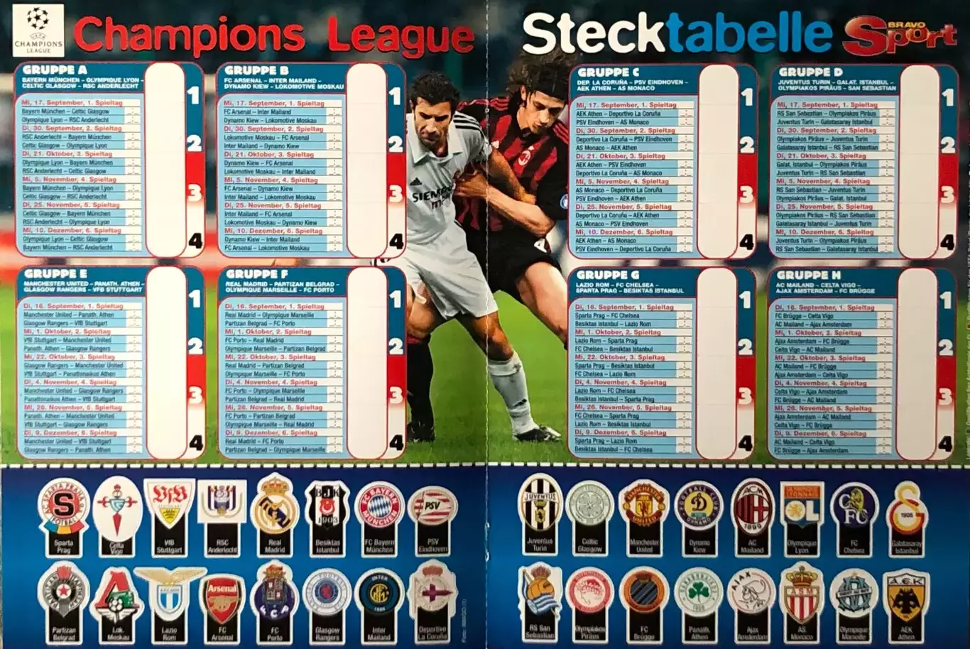 Таблица Лига чемпионов УЕФА 2003/04 1