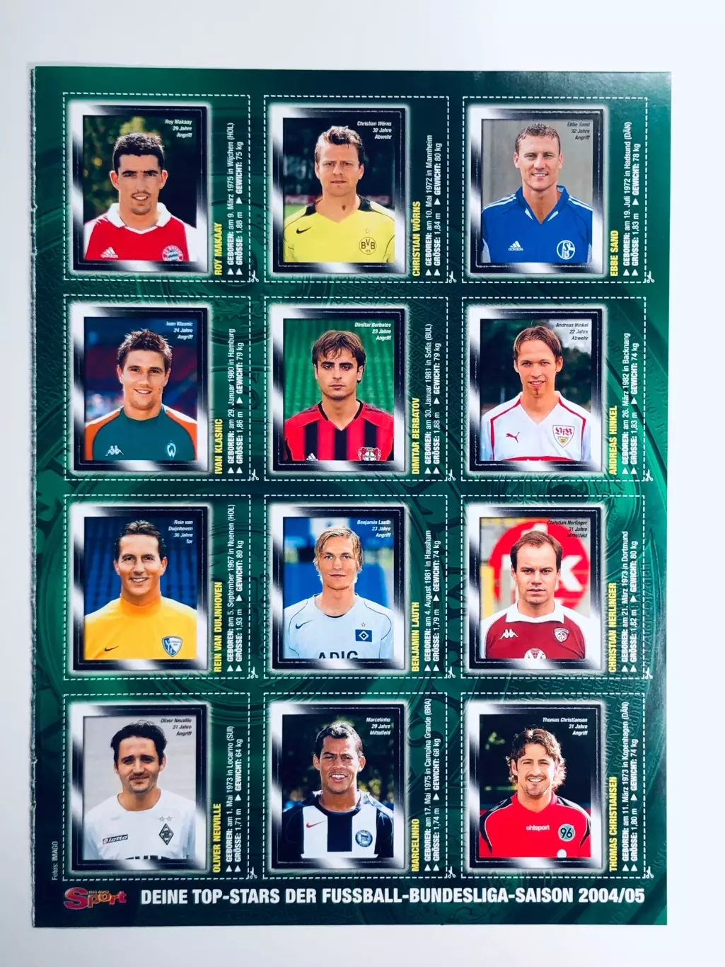 Стикеры ФУТБОЛ «Бундеслига»