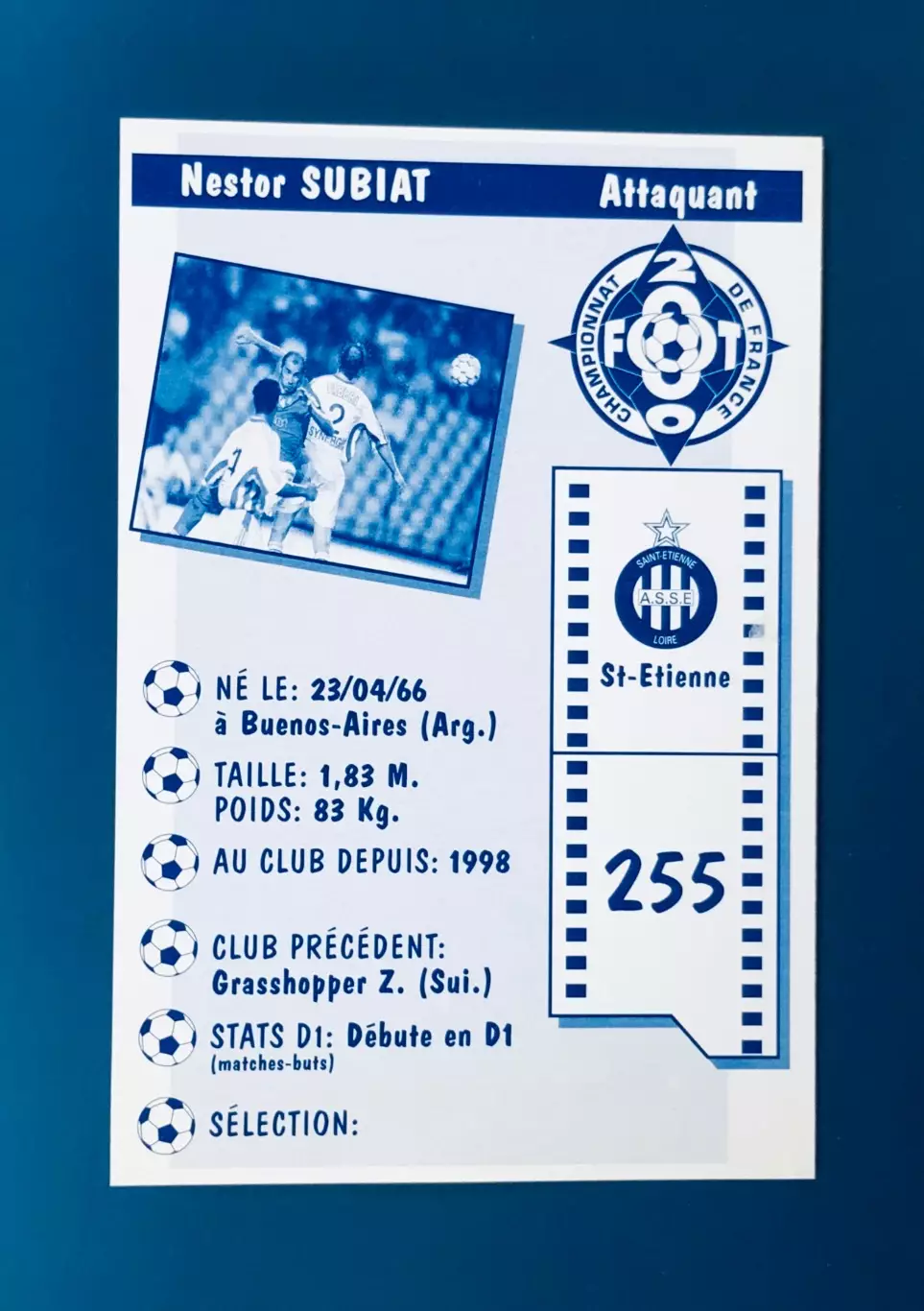 Открытка Nestor Subiat St-Etienne 1
