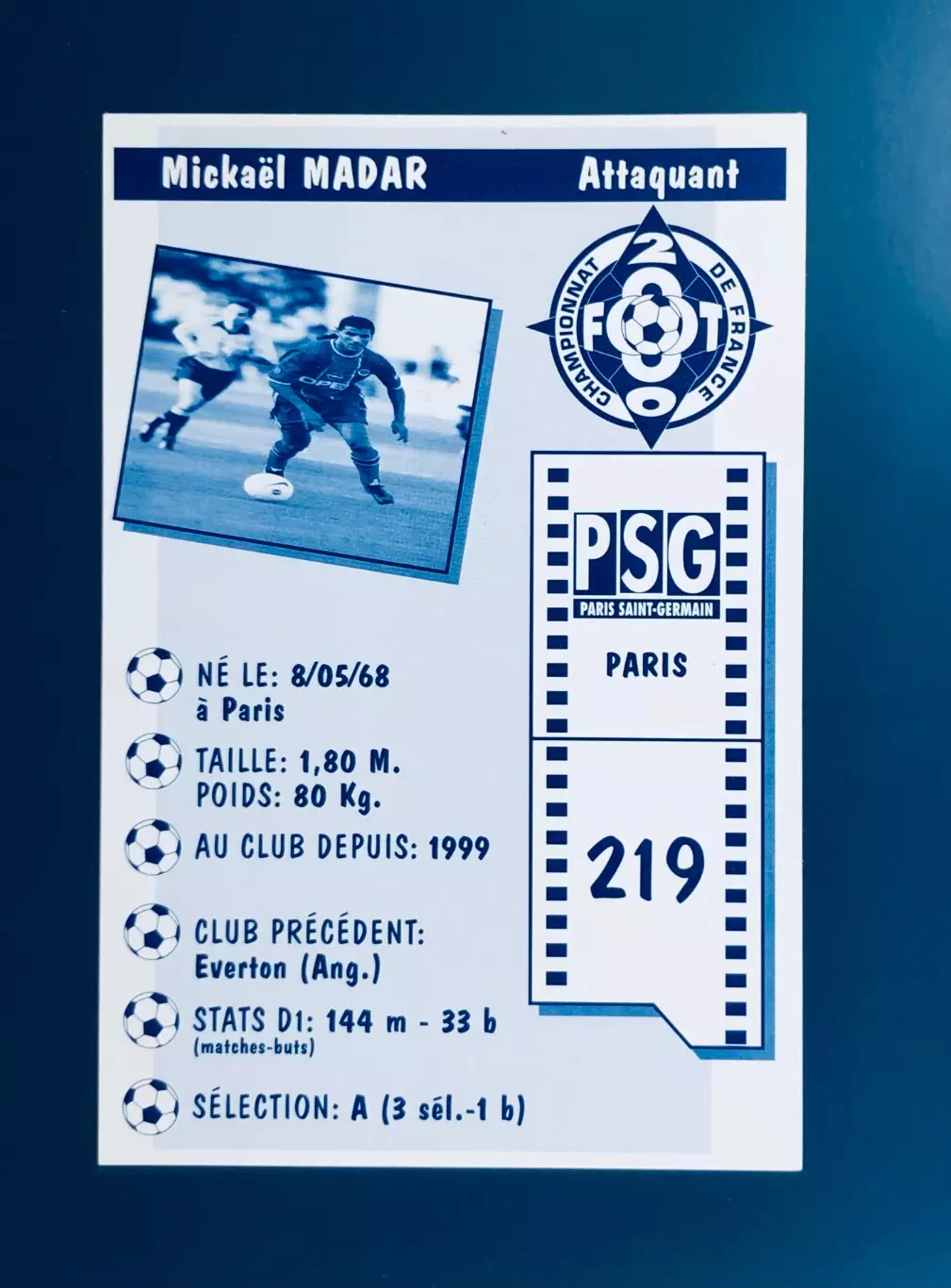 Открытка Mickael Madar PSG 1