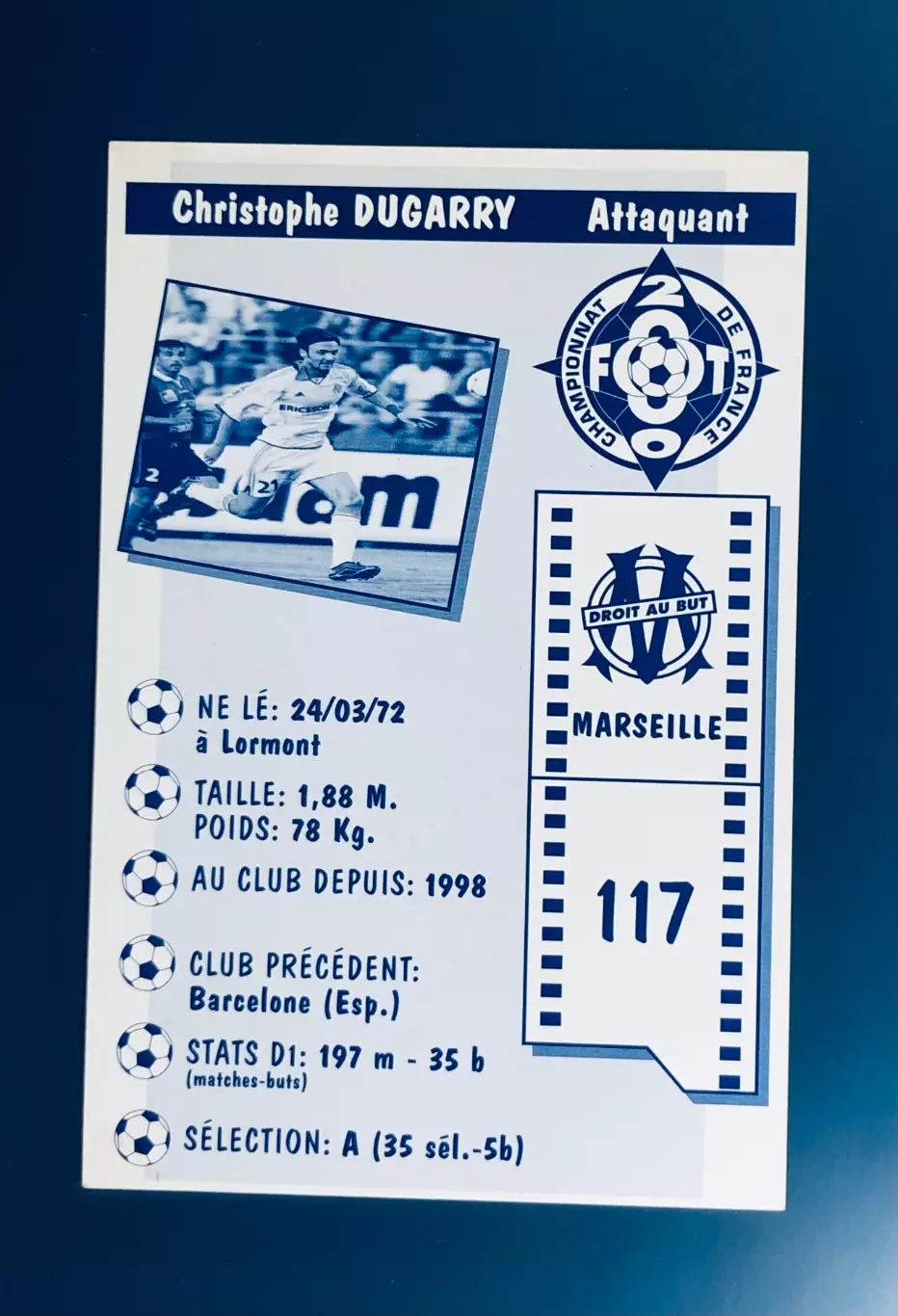 Открытка Christophe Dugarry Марсель 1