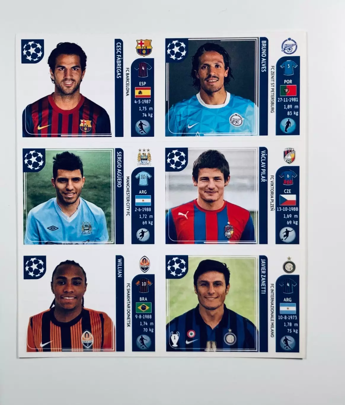 Стикеры ФУТБОЛ ”Лига Чемпионов”