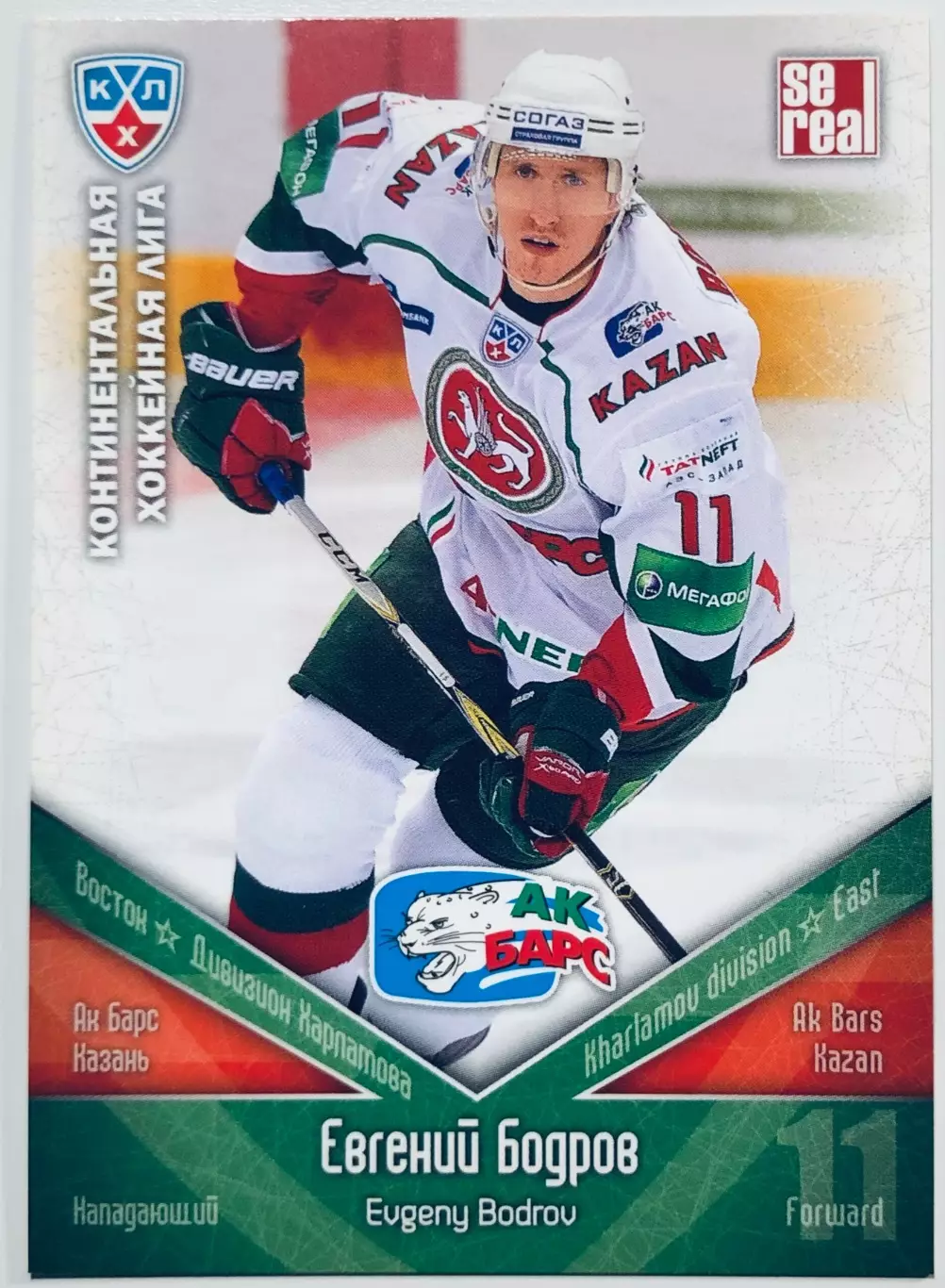 Карточка Евгений Бодров ХК Ак Барс Казань