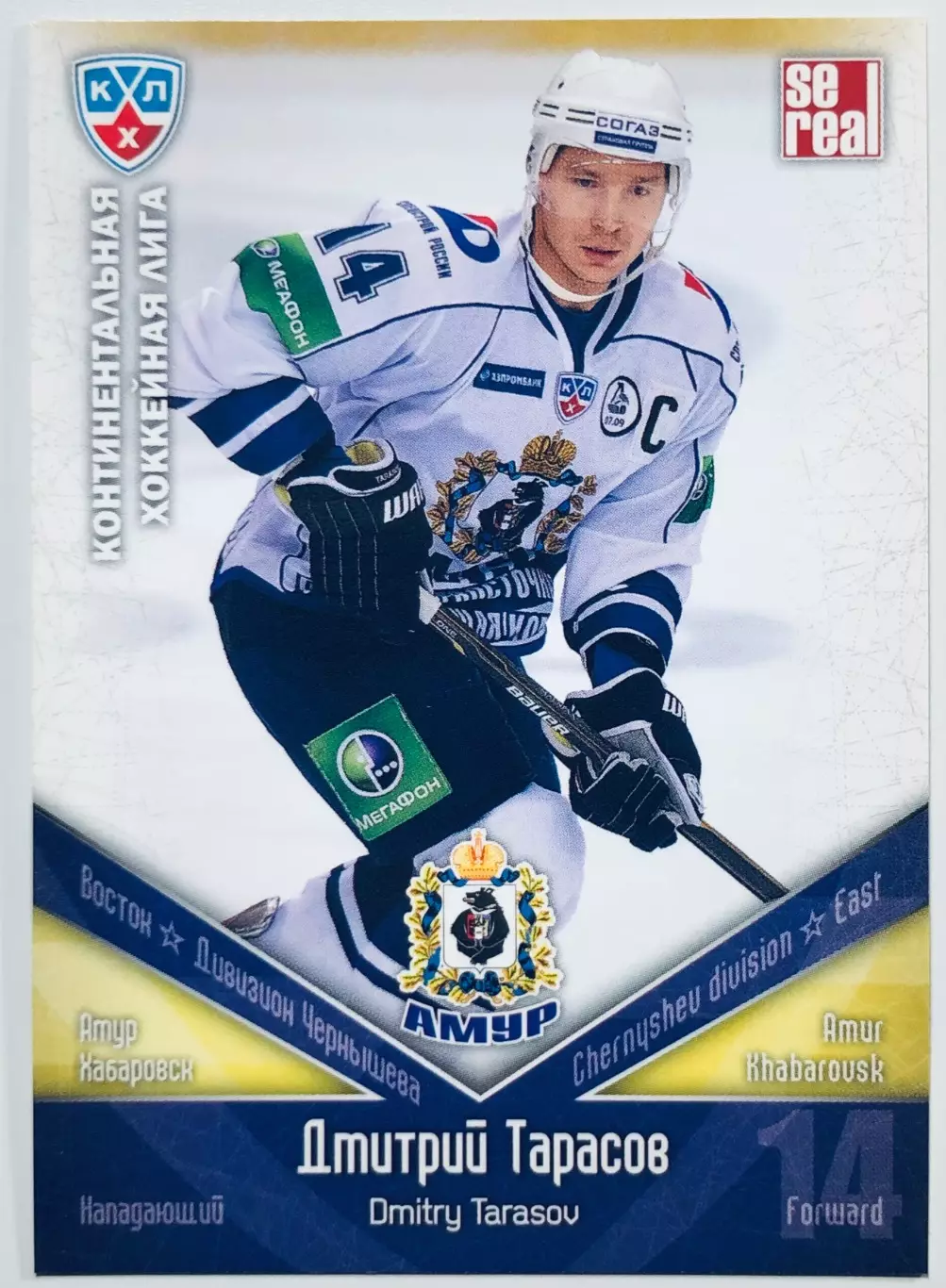 Карточка Дмитрий Тарасов ХК Амур Хабаровск