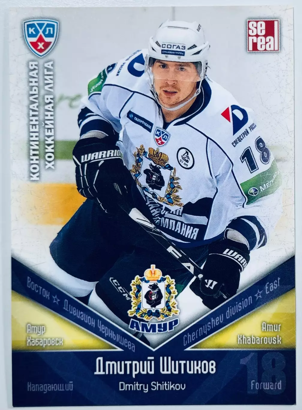 Карточка Дмитрий Шитиков ХК Амур Хабаровск
