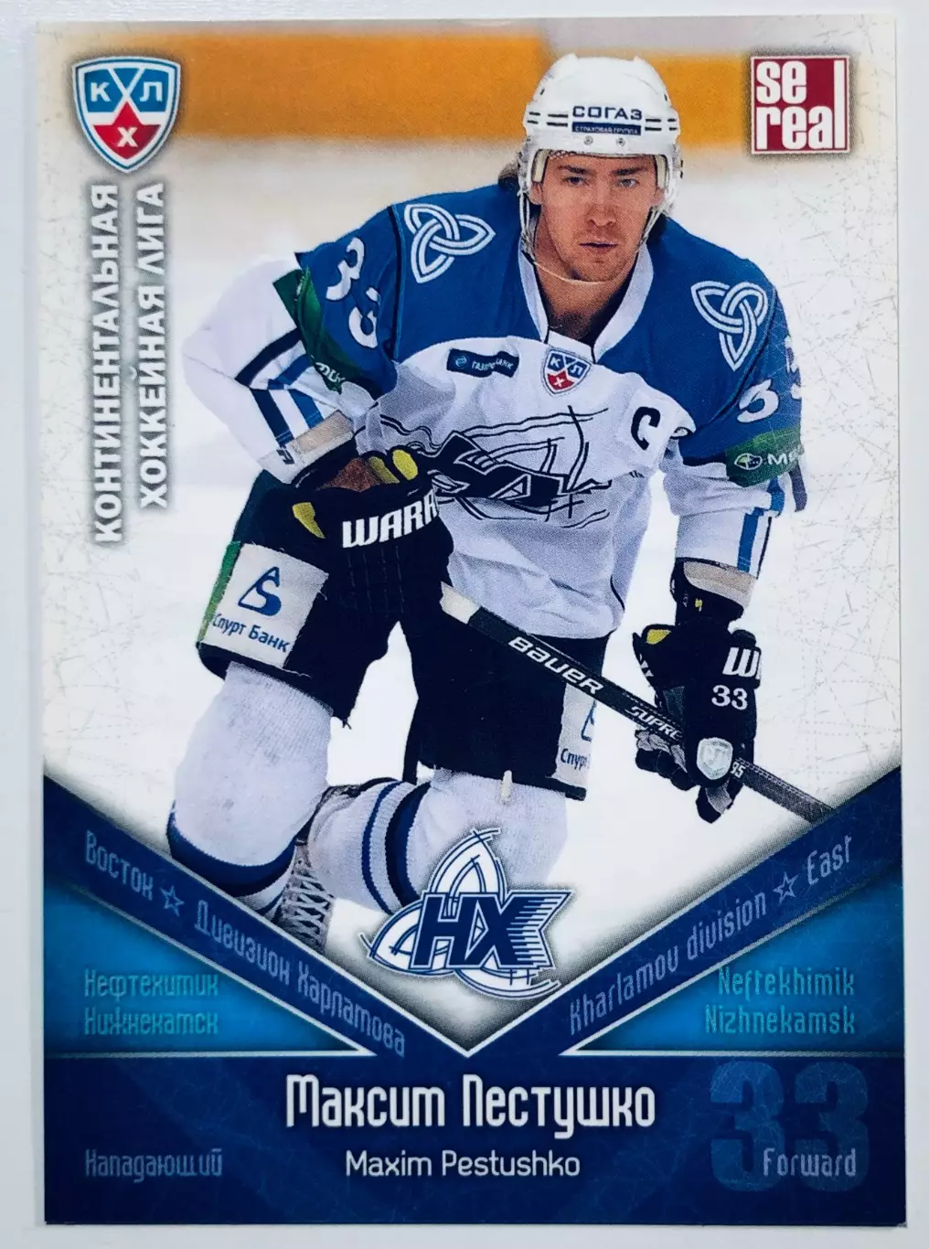 Карточка Максим Пестушко ХК Нефтехимик Нижнекамск