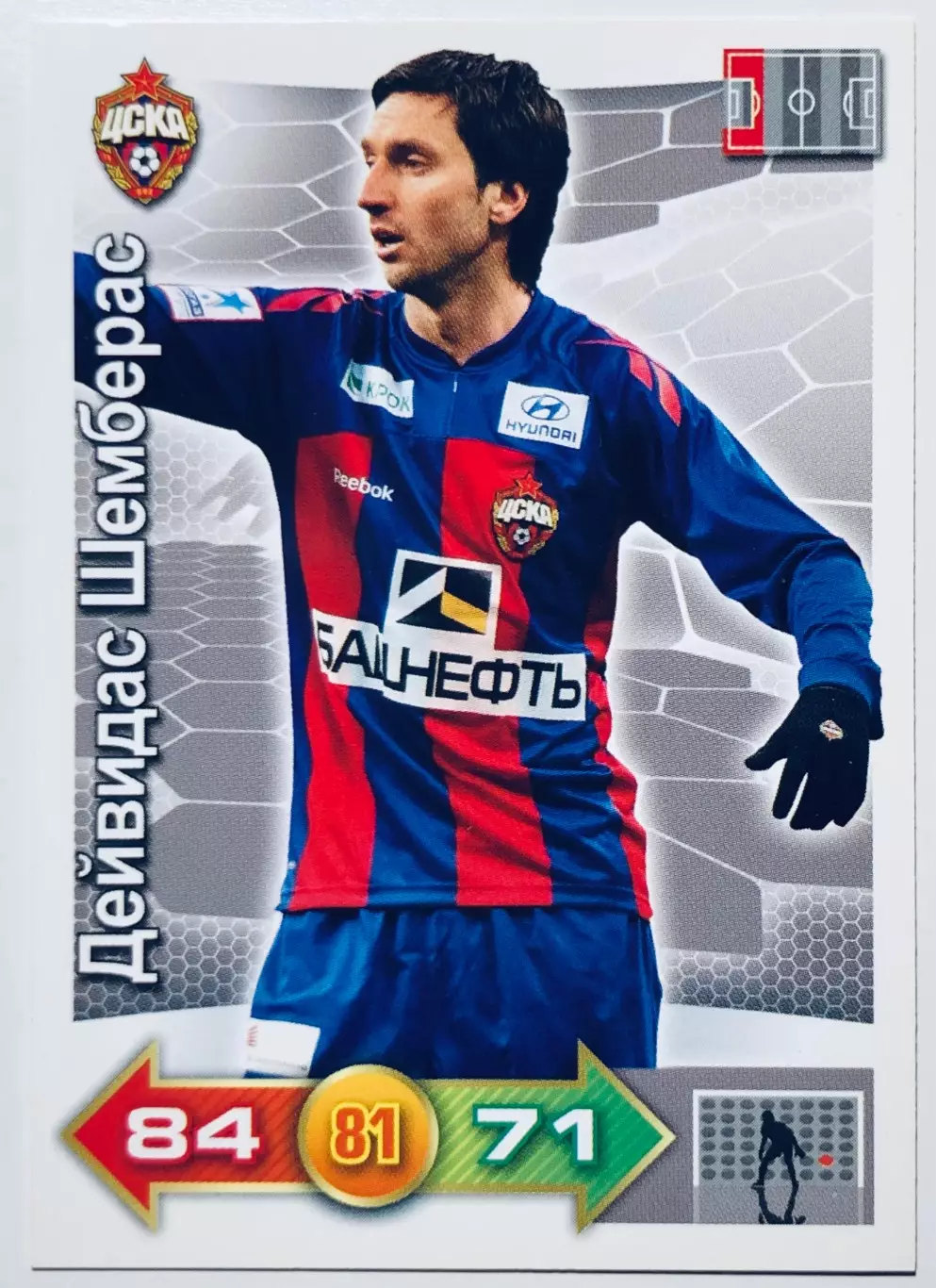 Карточка Дейвидас Шемберас ЦСКА Москва