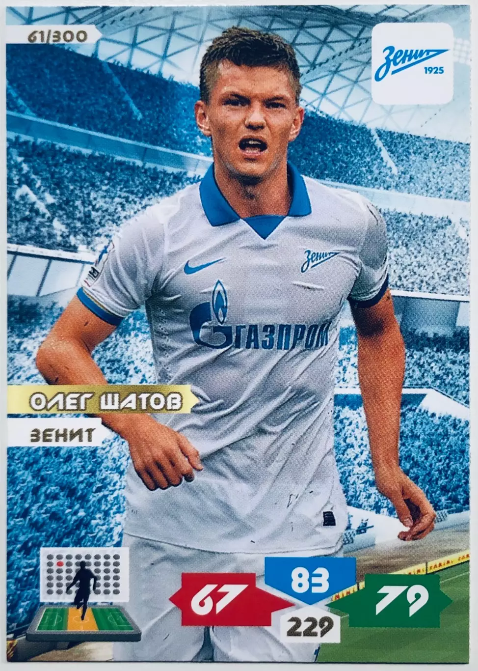 Карточка Олег Шатов ФК Зенит СПб