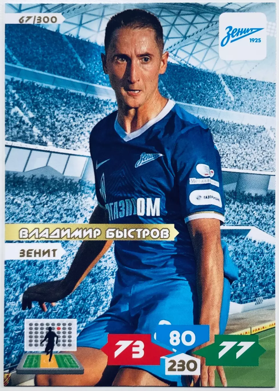 Карточка Владимир Быстров ФК Зенит СПб