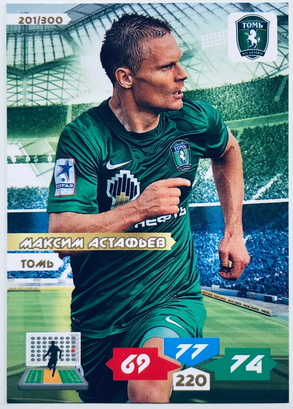 Карточка Максим Астафьев ФК Томь Томск