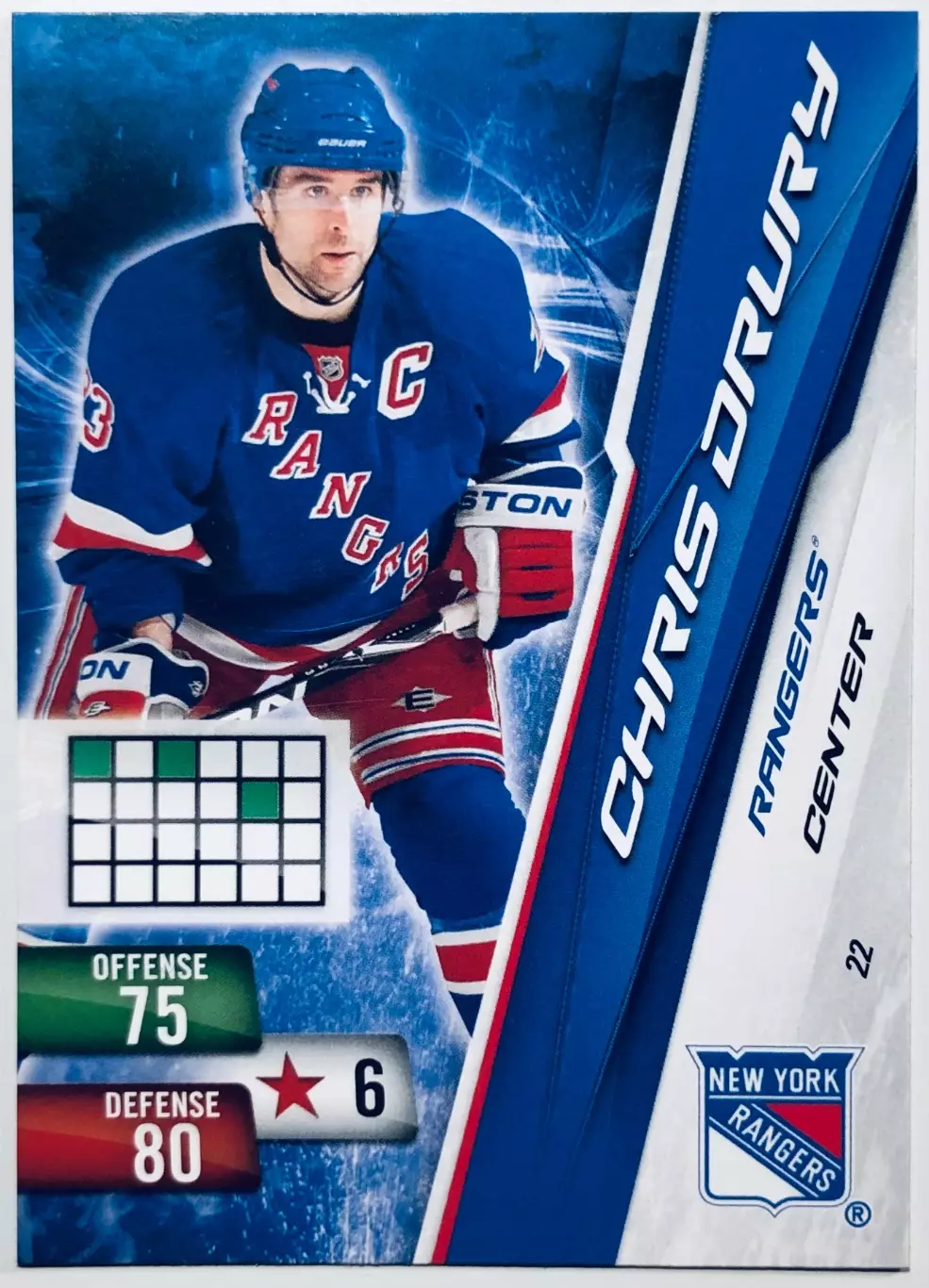 Карточка Chris Drury NY Rangers