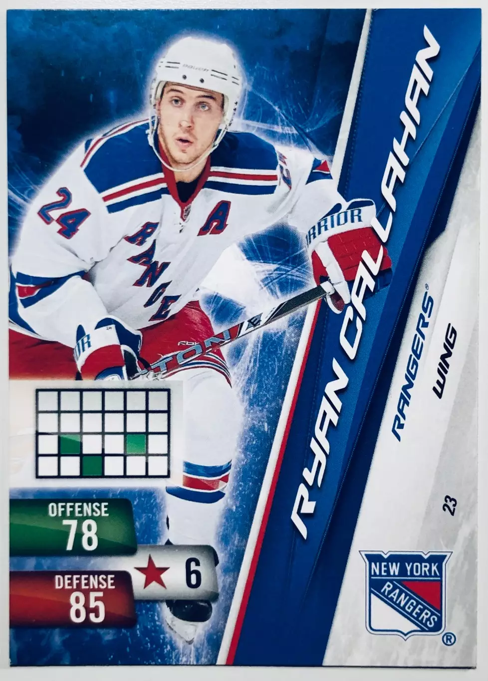 Карточка Ryan Callahan NY Rangers