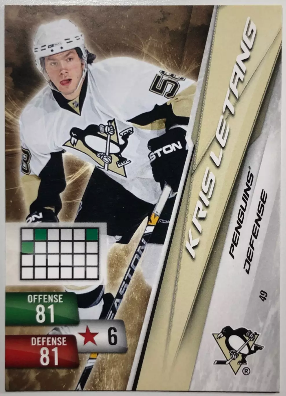 Карточка Kris Letang Pittsburgh Penguins