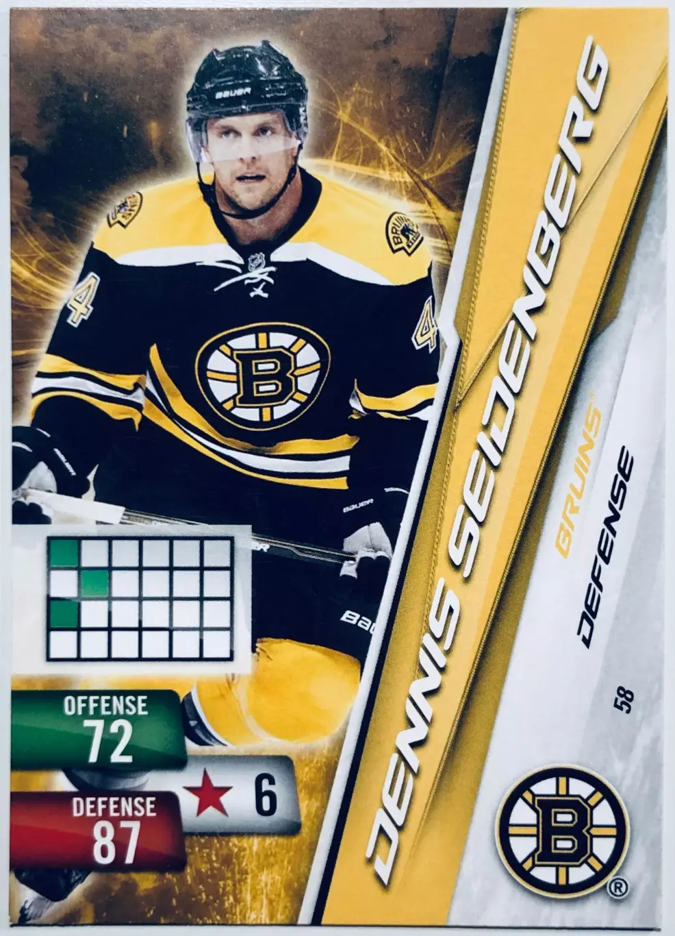 Карточка Dennis Seidenberg Boston Bruins