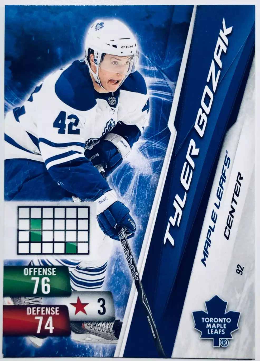 Карточка Tyler Bozak Toronto Maple Leafs