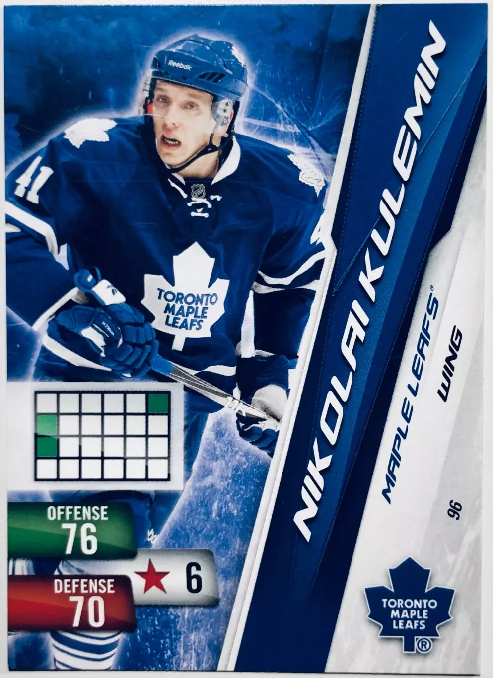 Карточка Nikolai Kulemin Toronto Maple Leafs