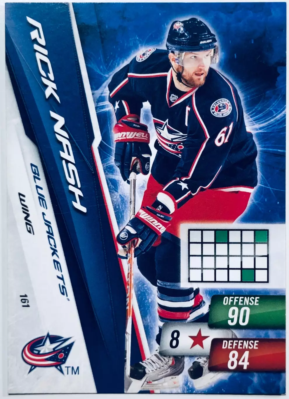 Карточка Rick Nash Columbus Blue Jackets