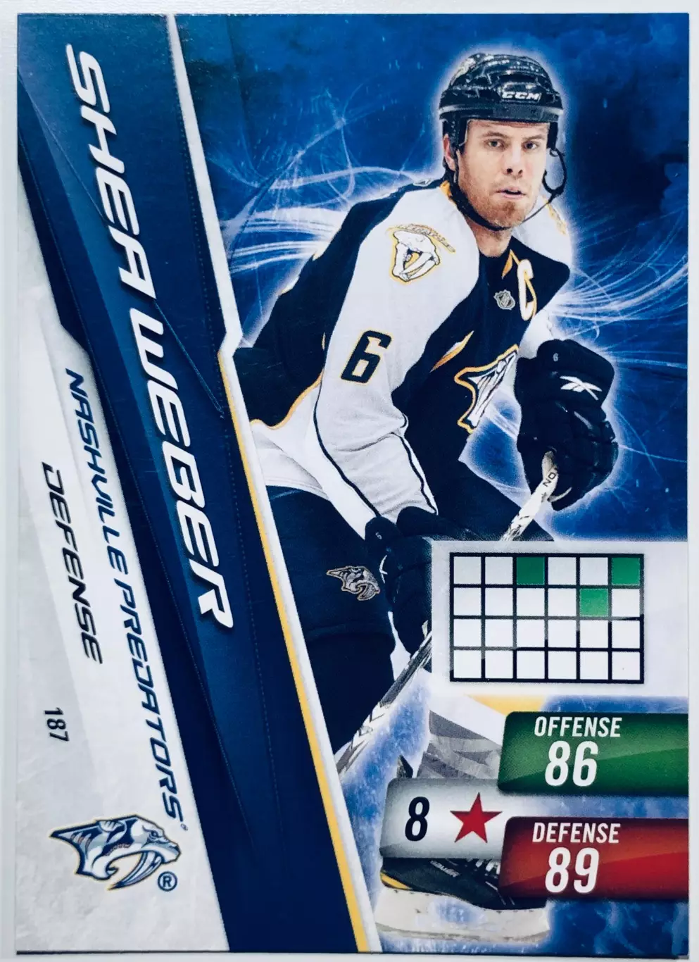 Карточка Shea Weber Nashville Predators