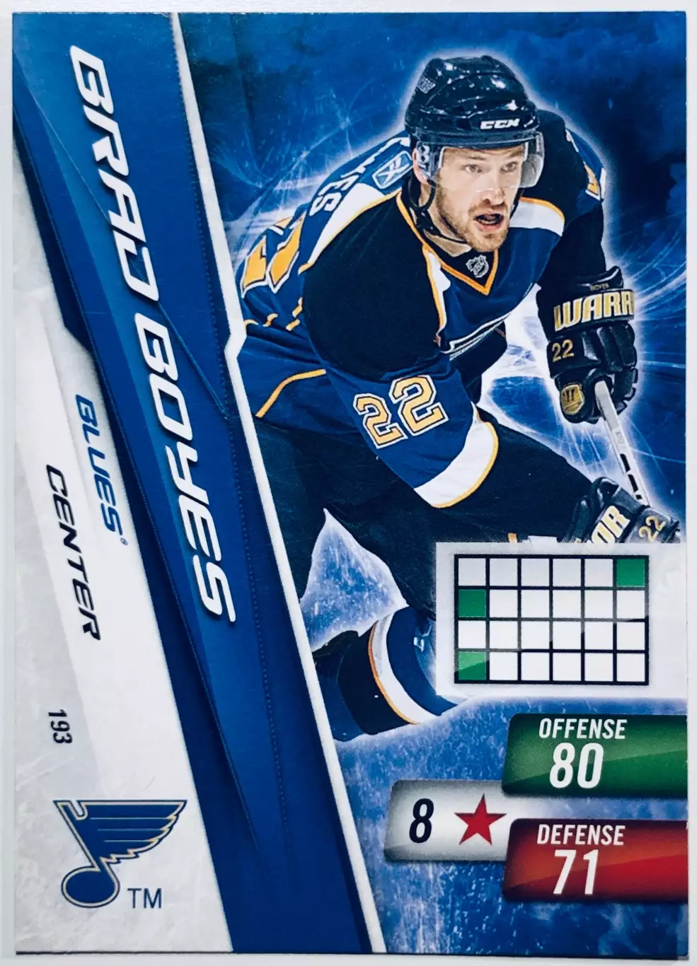 Карточка Brad Boyes St. Louis Blues
