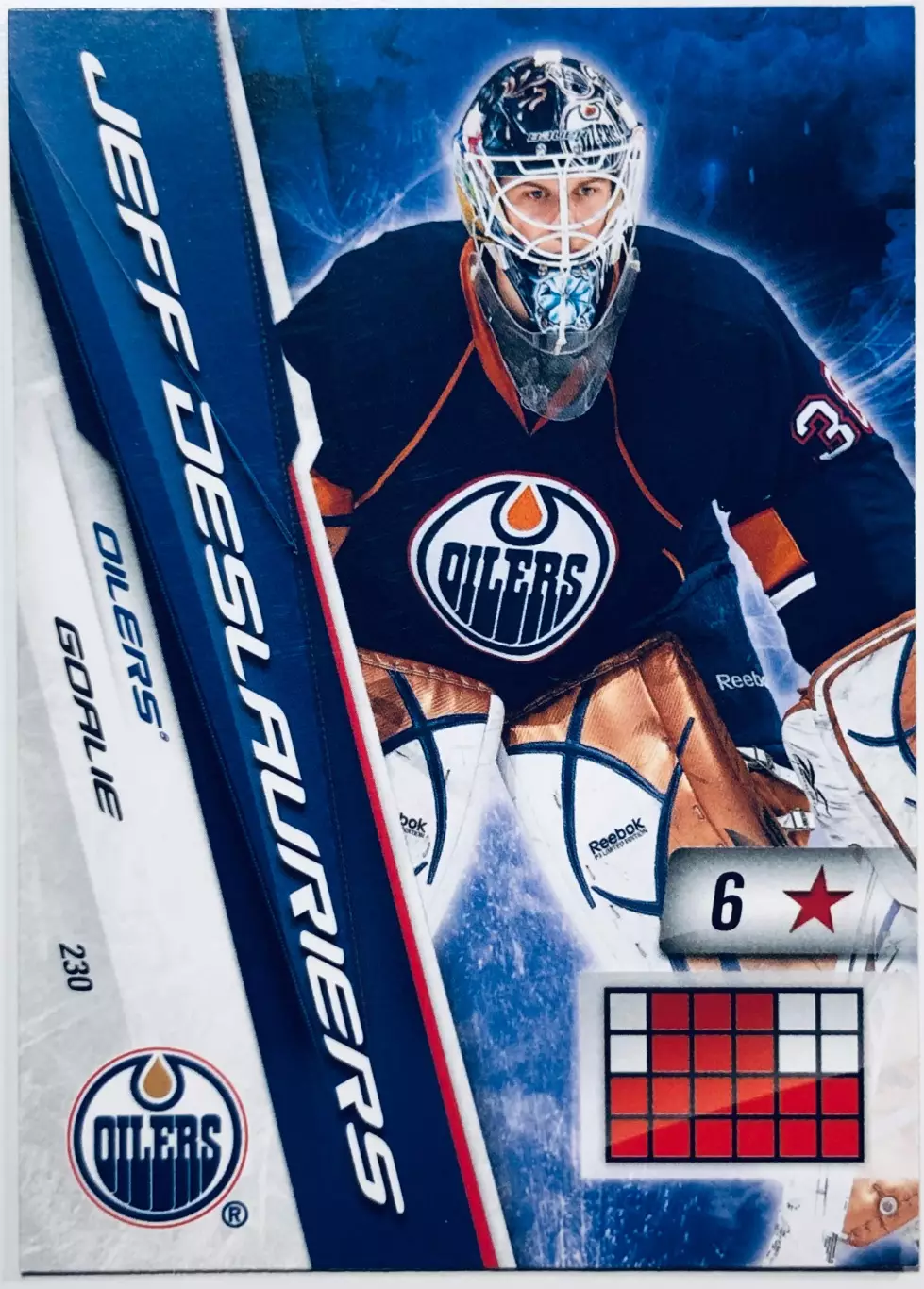 Карточка Jeff Deslauriers Edmonton Oilers