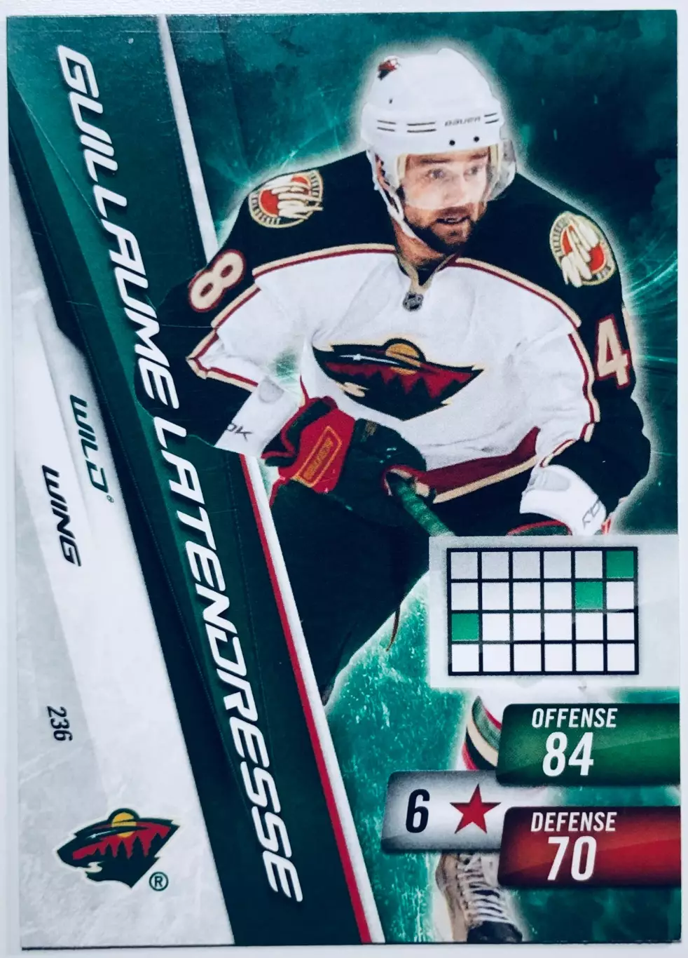 Карточка Guillaume Latendresse Minnesota Wild
