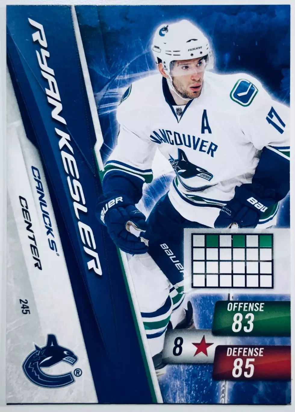 Карточка Ryan Kesler Vancouver Canucks